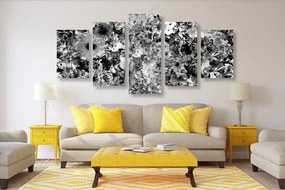 5 μέρη εικόνα λουλούδια σε μαύρο & άσπρο - 200x100