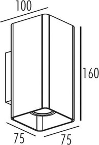 Led απλίκα επίτοιχη Extrus 2x7W 677Lm 3000k θερμό λευκό φως δέσμης 37° στεγανή ΙΡ54