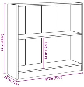 ΒΙΒΛΙΟΘΗΚΗ ΜΑΥΡΗ 80 X 24 X 75 ΕΚ. ΑΠΟ ΜΟΡΙΟΣΑΝΙΔΑ 800892