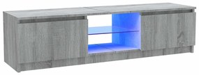 vidaXL Έπιπλο Τηλεόρασης με LED Γκρι Sonoma 120x30x36 εκ.