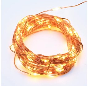 Λαμπάκια Σειρά 12 LED Θερμό Φως Χάλκινο Καλώδιο Μπαταρίας 2xCR2032 IP20 1,2μ και 10cm 0,72W X0112123 ACA-X0112123-Χάλκινο X0112123