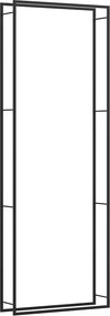 vidaXL Ραφιέρα Καυσόξυλων Ματ Μαύρο 110x28x312 εκ. Ατσάλι
