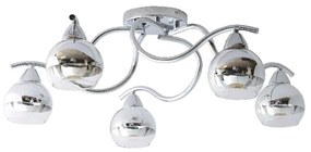 Φωτιστικό Οροφής Style TNK81444CR5H Chrome Metal, Glass
