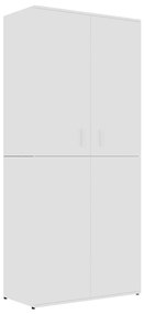 vidaXL Παπουτσοθήκη Λευκή 80 x 39 x 178 εκ. από Μοριοσανίδα