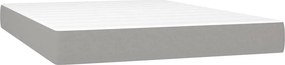 vidaXL Κρεβάτι Boxspring με Στρώμα &amp; LED Αν.Γκρι 140x190εκ. Υφασμάτινο