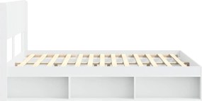 vidaXL Καλάθι με αποθήκη και κεφαλάρι Λευκό 140 x 200 cm