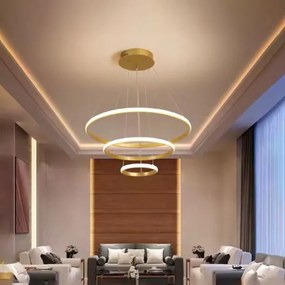 Φωτιστικό Οροφής Τρίφωτο LED Homelighting Stelina Gold 77-50638