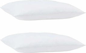 vidaXL Μαξιλάρι με μαξιλάρι Λευκό Βαμβάκι και Πολυεστέρας