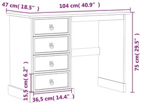 ΜΠΟΥΝΤΟΥΑΡ CORONA 104 X 47 X 75 ΕΚ. ΑΠΟ ΜΑΣΙΦ ΞΥΛΟ ΠΕΥΚΟΥ 4005684