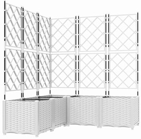 vidaXL Κηποτινάκι με Τρέλα 5 pcs Λευκό 120 x 120 x 143 εκ. PP