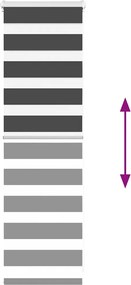 vidaXL Ζέβρα τυφλή Μαύρο Πλάτος υφάσματος 40,9 εκ. Πολυεστέρας