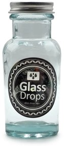Δοχείο με καπάκι Glass Drops Storage (5784) Aπό 100% ανακυκλωμένο γυαλί, Xωρητικότητας 90ml, Διαστάσεων Ø 5 x Υ 11 cm
