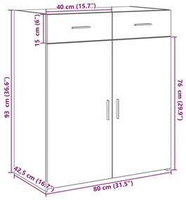 ΝΤΟΥΛΑΠΙ SONOMA ΔΡΥΣ 80X42,5X93 ΕΚ. ΑΠΟ ΕΠΕΞΕΡΓΑΣΜΕΝΟ ΞΥΛΟ 3281471