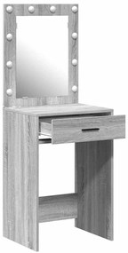 vidaXL Κομοδίνο Γκρίζο Σονομα 50 x 41 x 135 εκ Επεξεργασμένο ξύλο