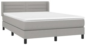 ΚΡΕΒΑΤΙ BOXSPRING ΜΕ ΣΤΡΩΜΑ ΑΝΟΙΧΤΟ ΓΚΡΙ 140X200 ΕΚ. ΥΦΑΣΜΑΤΙΝΟ 3129793