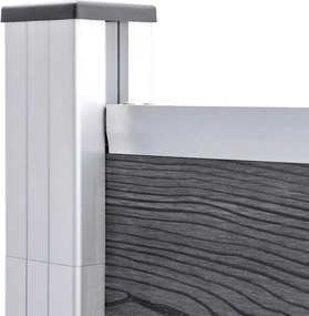 vidaXL Πάνελ Περίφραξης Γκρι 1564 x 186 εκ. από WPC