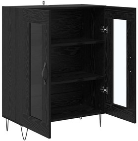 vidaXL Πλαϊνό γραφείο Μαύρη Οξυά 69,5 x 34 x 90 εκ. Επεξεργασμένο ξύλο