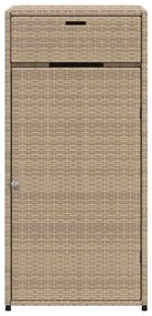 vidaXL Ντουλάπι Αποθήκευσης Κήπου Beige 55x55x111 εκ. Συνθετικό Ρατάν