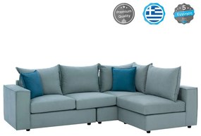 Καναπές Γωνία Monza HM3256.08 Πολυμορφικός 265x195x98cm Αλέκιαστο Ύφασμα Mint-Petrol ΥΦΑΣΜΑ