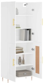 vidaXL Ντουλάπι Λευκό 69,5x34x180 εκ. από Επεξεργασμένο Ξύλο