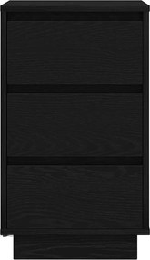 vidaXL Κομοδίνο με φώτα LED Μαύρο 38x34x65 cm