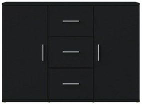 Ντουλάπι Μαύρο 91 x 29,5 x 65 εκ. από Επεξεργασμένο Ξύλο - Μαύρο