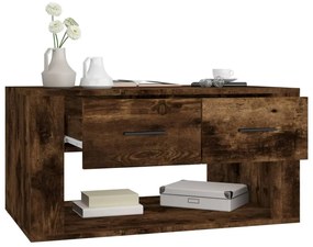 vidaXL Τραπεζάκι Σαλονιού Καπνιστή Δρυς 80x50x40 εκ. Επεξεργασμ. Ξύλο