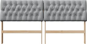 vidaXL Ταπετσαρισμένο κεφαλάρι Ανοιχτό γκρι 180 cm