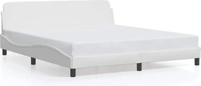 vidaXL Πλαίσιο Κρεβατιού Dover Λευκό 180x200 εκ. Συνθετικό Δέρμα