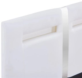 Πλαίσιο Κρεβατιού με LED Λευκό 90x200 εκ. από Συνθετικό Δέρμα - Λευκό