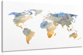 Εικόνα πολυγωνικό παγκόσμιο χάρτη - 120x80