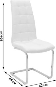 Καρέκλα Darrell pakoworld pu μαύρο-βάση χρωμίου 42x49x106εκ