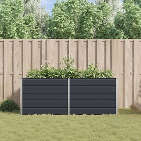 vidaXL Γλάστρα Ανθρακί 195 x 100 x 75 εκ Επικαλυμμένος Χάλυβας