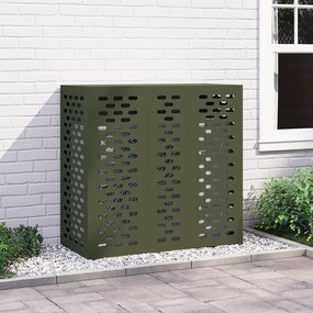 vidaXL Κάλυμμα Κλιματιστικού  - Ελιά, 110x50x105 εκ, Ατσάλι
