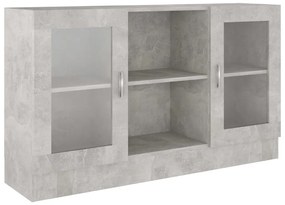vidaXL Βιτρίνα Γκρι Σκυροδέματος 120 x 30,5 x 70 εκ. από Επεξ. Ξύλο