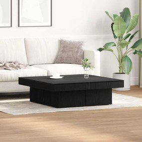 vidaXL Τραπέζι σαλονιού Μαύρο Δρυς 90x90x28 εκ. Φτιαγμένο από ξύλο