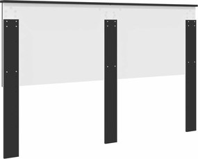 vidaXL Κεφαλάρι με κεφαλάρι Μαύρη Οξυά 160 cm Επεξεργασμένο ξύλο