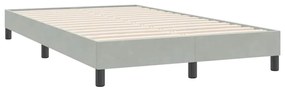 vidaXL Κρεβάτι Boxspring χωρίς Στρώμα Ανοιχτό Γκρι 120x220 εκ.