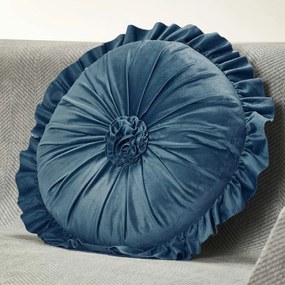 Διακοσμητικό Μαξιλάρι Βελουτέ (Φ45) Whitegg D0236-3 Blue