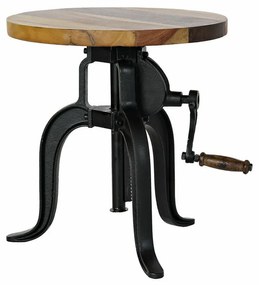 Βοηθητικό Τραπέζι DKD Home Decor Μαύρο Φυσικό Ξύλο Μέταλλο 45 x 45 x 42 cm