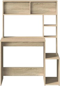 vidaXL Γραφείο με Ράφια Sonoma Δρυς 100x45x140 εκ. Επεξεργασμένο Ξύλο