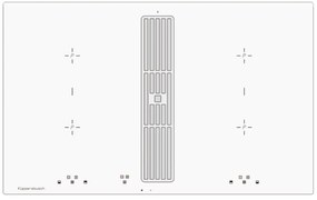 Küppersbusch KMI8500.0WR Λευκό Επαγωγικό πλατώ εστιών με ενσωματωμένο απορροφητήρα 830mm