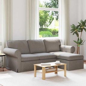 vidaXL Καναπές Taupe 215 x 138 x 80 εκ ύφασμα