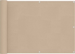 vidaXL Οθόνη Μπαλκονιού Μπεζ 75 x 200 cm