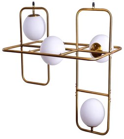 Φωτιστικό Οροφής 77-3594 SE 133-4PS Athen Brass Homelighting Metal, Glass