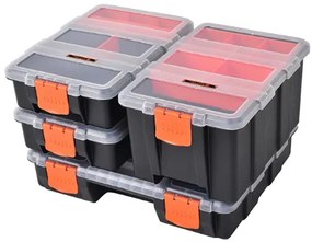 Tactix 320020 Ταμπακιέρες Σετ 4 Σε 1 Πλαστικές, Με Αποσπώμενα Ράφια, Διάφανο Καπάκι &amp; Θήκες