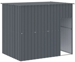 vidaXL Σπιτάκι Σκύλου με Οροφή Ανθρακί 214x153x181 εκ. Γαλβαν. Χάλυβας