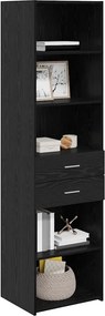 vidaXL Highboard Μαύρη Οξυά 50 x 42,5 x 185 εκ. Επεξεργασμένο ξύλο