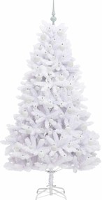 vidaXL Τεχνητό Χριστουγεννιάτικο Δέντρο με Άξονα με βάση Λευκό 180 cm