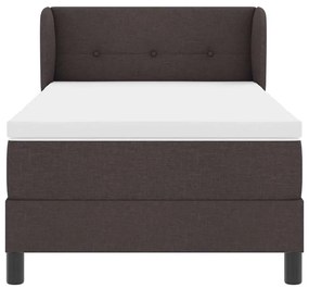vidaXL Κρεβάτι box spring με στρώμα με στρώμα Σκούρο καφέ Σκούρο καφέ